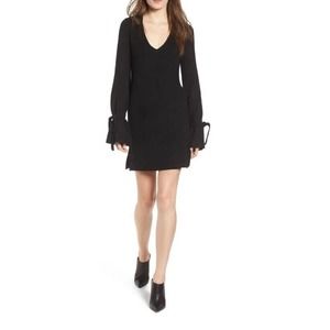 Cupcakes and Cashmere Women's Black Tie Sleeve Sweater Dress Size S